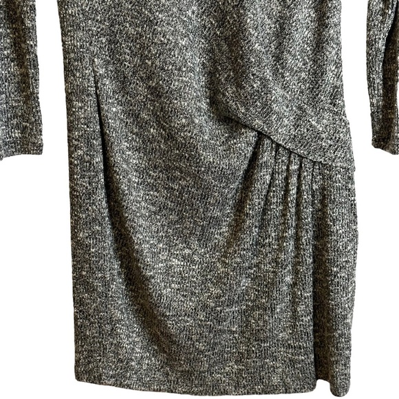 Springfield Heather Gray Ribbed Knit Dress Side Gather Women’s Size EUR Medium - Picture 3 of 6